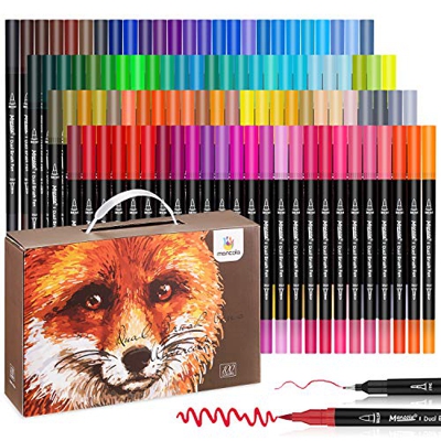 100 Colores con Rotuladores Punta Pincel Acuarelables Marcadores Caligrafía Lettering Para , Lettering, Bocetos, Dibujo MA-100B