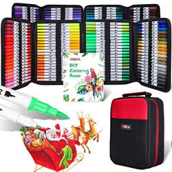 Rotuladores Lettering Pincel Rotuladores, 160 colores Rotuladores de Doble Punta fina Brush Pen Rotuladores Permanentes para Adulto libros de colorear en oferta