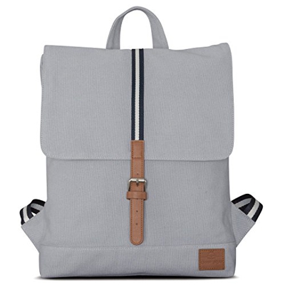 Mochila Mujer en Gris - JOHNNY URBAN Lea de Tela de Algodón - Resistente Mochilas 7 litros Unisex Bolsa Pequeña para Hombre y Mujer - Hidrófuga con Bo