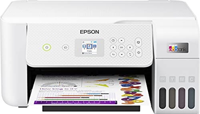 Epson EcoTank ET-2826, Impresora WiFi A4 Multifunción con Depósito de Tinta Recargable y Pantalla LCD, 3 en 1: Impresión, Copiadora, Escáner, Mobile P