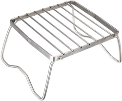Pulabo - Soporte plegable para barbacoa de acero inoxidable para exteriores, 17 x 15,5 x 9,5 cm, útil y práctico, diseño práctico y práctico características