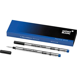 Montblanc 124504 Recambios de punta mediana para Rollerball – Recargas de alta calidad Royal Blue, 1 paquete x 2 Recargas características