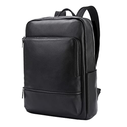 Leathario Mochila Tipo Caual Escolar Hombre Cuero Autentico Vintaje Retro de Mano Backpack Laptop para Portátiles y Netbooks (Negro 56) en oferta