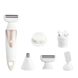 Haude Afeitadora eléctrica, depiladora inalámbrica recargable con cabezal de afeitar, cepillo de limpieza facial, para mujer, cuerpo, pierna, bikini precio