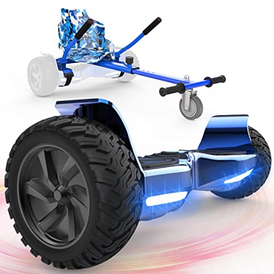 FUNDOT Hoverboards con Asiento, Hoverboards Todoterreno con Hoverkart, Patinete Eléctrico Autoequilibrado de 8.5 Pulgadas, Kart, Hoverboards Todoterre