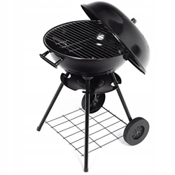 Barbacoa con ruedas – Barbacoa de carbón vegetal con tapa, ruedas, mango de acero inoxidable, parrilla de carbón vegetal precio