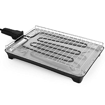 Suinga Barbacoa eléctrica de sobremesa. Potencia 2000W. Tamaño de la parrilla: 37 x 26 cm. Uso tanto interior como exterior.