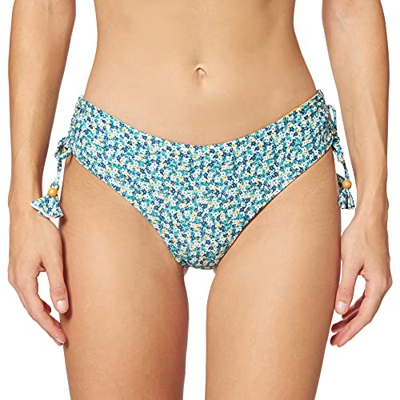 Women' Secret BRASILIEN Boxer Brief Braga BAÑO Must Bikini, Estampado Azul, L para Mujer