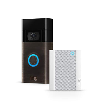 Ring Video Doorbell + Ring Chime de Amazon | Vídeo HD, detección de movimiento avanzada e instalación fácil (2. Gen) | Incluye una prueba de 30 días g