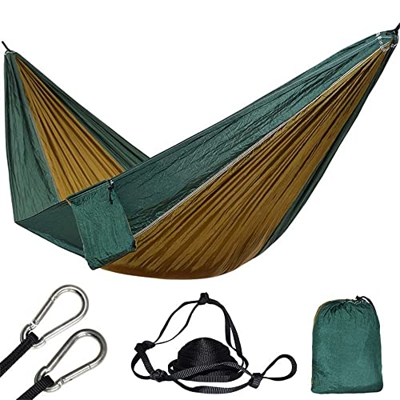 ZMJYH Banco de suspensión móvil, 1 Persona Hamaca Ultralight Solo paracaídas hamac Muebles al Aire Libre Hamaca 660lbs,4,230×90cm