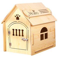 Casa de Madera para Perros I Casa para Perros de Interior I Lugar para Dormir para Las Mascotas I Repelente al Agua y Estable I Varios tamaños y Color en oferta