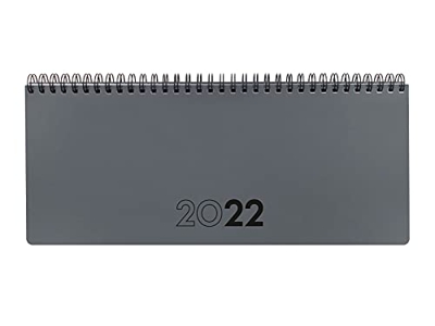 Finocam - Planificador Agenda 2022 Semana vista + notas, de Enero 2022 a Diciembre 2022 (12 meses) 290x116 mm Notas Gris Español