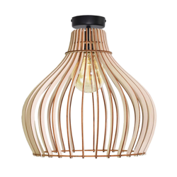 Plafón Barrel con pantalla de madera precio