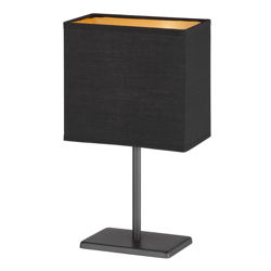 Lámpara de mesa Kate, pantalla textil, negro/oro precio