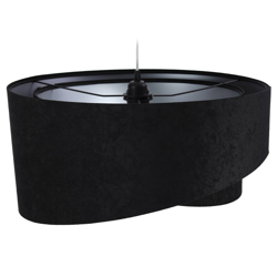 Lámpara colgante Vivien, bicolor, negro/plata características