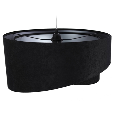 Lámpara colgante Vivien, bicolor, negro/plata