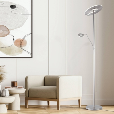 Lámpara LED de pie Dent brazo lectura, CCT, níquel