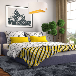 Lámpara colgante Vivien, bicolor, blanco/naranja en oferta