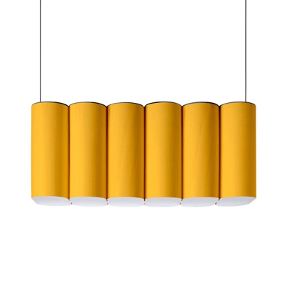 LZF Tomo Long lámpara colgante LED, amarillo