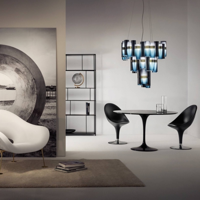 Slamp La Lollo XL colgante LED, Ø80cm, multicolor