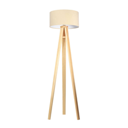 Lámpara de pie trípode Emese pantalla crema/blanco precio