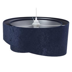 Lámpara colgante Vivien, bicolor, azul/plata precio