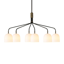 GUBI Howard de araña short 6 luces gunmetal/blanco en oferta