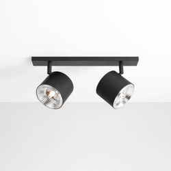 Foco de techo Bot, negro, 4 luces características