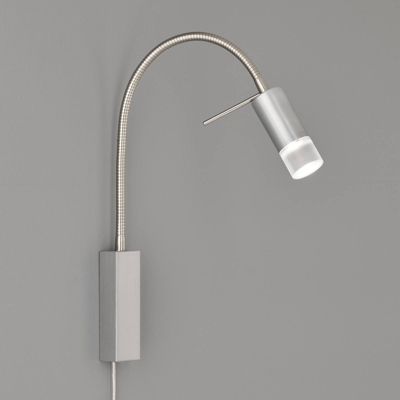 Aplique LED River, brazo flexible, pantalla vidrio