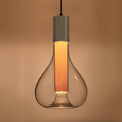 LZF Eris lámpara colgante LED, aluminio/haya en oferta