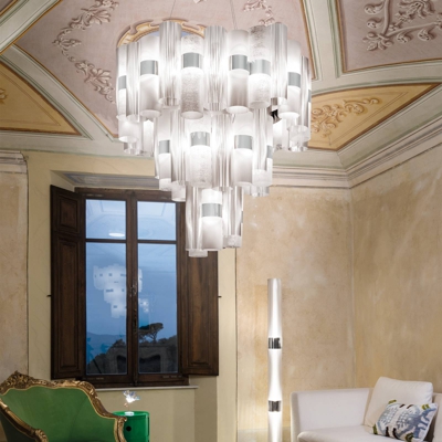 Slamp La Lollo XL colgante LED, Ø80cm, blanco