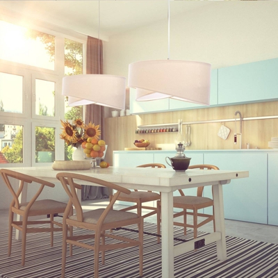 Lámpara colgante Vivien, bicolor, beige/blanco