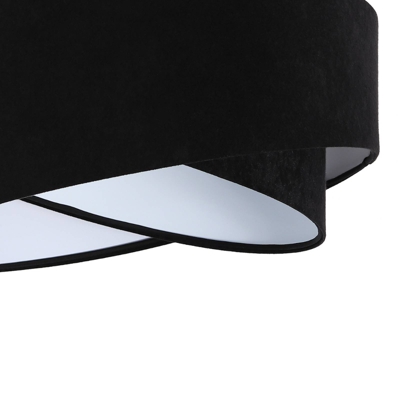 Lámpara colgante Vivien, bicolor, negro/blanco