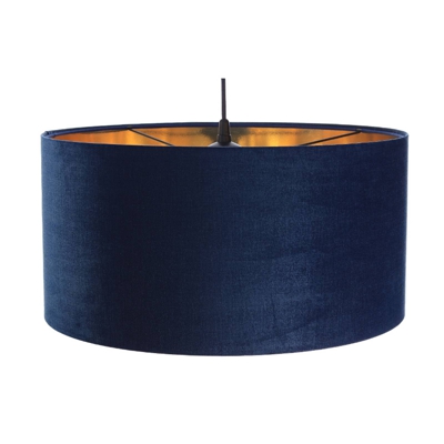 Lámpara colgante Salina seda azul/oro Ø 50cm