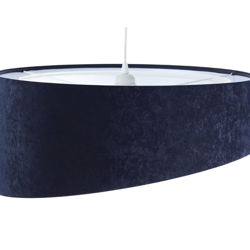 Lámpara colgante Vivien doble pantalla azul/blanco en oferta