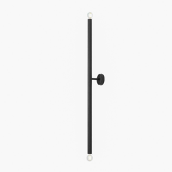 Aplique Tubo, negro, 2 luces altura 100 cm en oferta