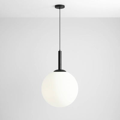 Lámpara colgante Bosso, 1 luz blanco/negro 50 cm