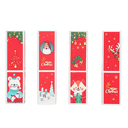 BigKing Tubo de lápiz Labial, 4 Piezas de Forma Cuadrada Estilo navideño DIY Tubo de lápiz Labial Tubo de contenedor de bálsamo Labial vacío (01 + 02  características