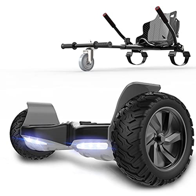 RCB hoverboards SUV Scooter Eléctrico, App Control, Patinete Auto-Equilibrio Todo Terreno 8.5 ' Patinete Hummer con Bluetooth + Hoverkart Asiento Kart