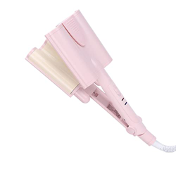 Rizador de 3 Barriles, CeráMica PTC Engarzadora de Cabello con Temperatura Ajustable, Cabello Ondulado para Todo Tipo de Cabello, Hogar/Peluquería(#1) en oferta