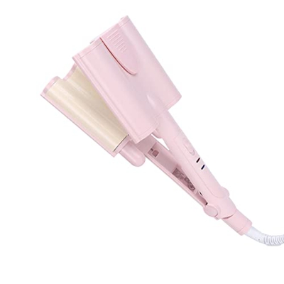 Rizador de 3 Barriles, CeráMica PTC Engarzadora de Cabello con Temperatura Ajustable, Cabello Ondulado para Todo Tipo de Cabello, Hogar/Peluquería(#1)