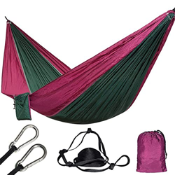 ZMJYH Banco de suspensión móvil, 1 Persona Hamaca Ultralight Solo paracaídas hamac Muebles al Aire Libre Hamaca 660lbs,1,230×90cm características