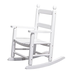 Silla Mecedora de Jardín De madera Niños Sillas mecedoras para niñas niños blanco Balancín infantil para porche de patio, Guardería Silla para niños p características