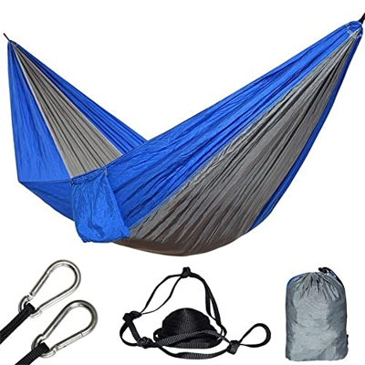 ZMJYH Banco de suspensión móvil, 1 Persona Hamaca Ultralight Solo paracaídas hamac Muebles al Aire Libre Hamaca 660lbs,3,230×90cm