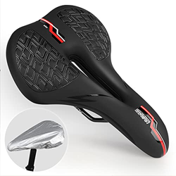HASAGEI SillíN De Bicicleta, Asiento De Gel para Bicicleta, Asiento De Bicicleta con Impermeable para Hombres, Mujeres, MTB, Bicicleta De Carretera, B en oferta