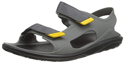 Crocs Swiftwater Molded Expedition Sandal Hombre Sandali a Punta Aperta, Gris (Grey Slate/Grey Black), 45/46 EU
