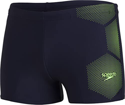 Speedo Tech Placement Calzoncillos de Natación, Hombre, Azul (True Navy/Zest Green), L precio