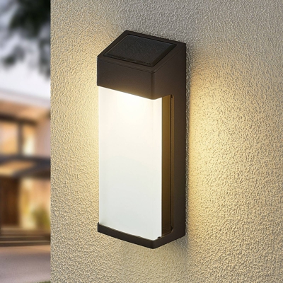 Lindby Kendrik aplique solar LED, negro