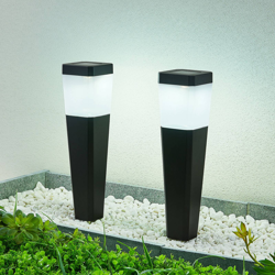 Lindby Hadrias lámpara sobremuro solar LED, pica características