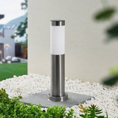 Lindby Sirita baliza solar LED, acero inoxidable